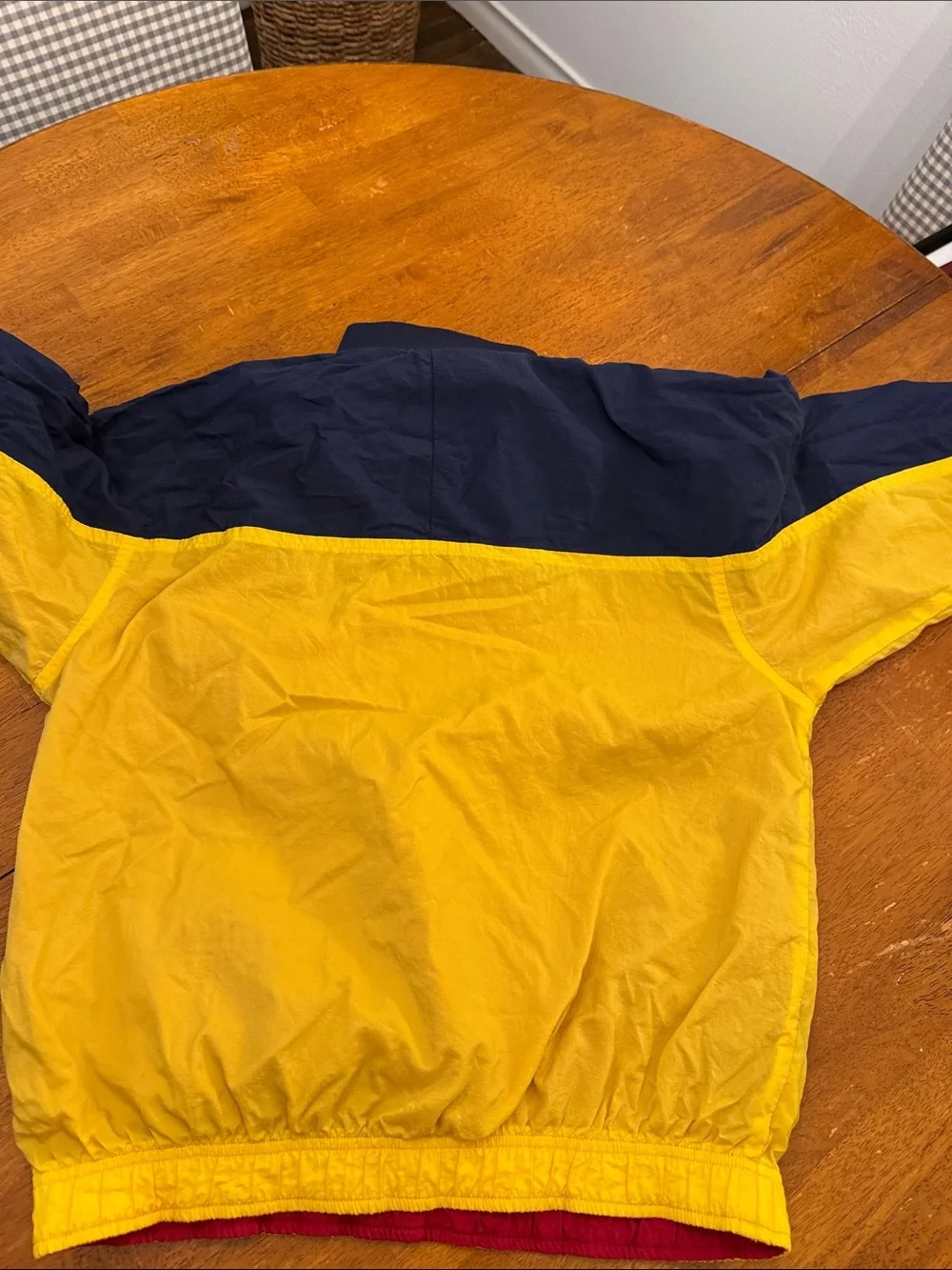 Nike Yellow and Navy, Quarter-Zip Pullover Windbreaker kids M medium reversible